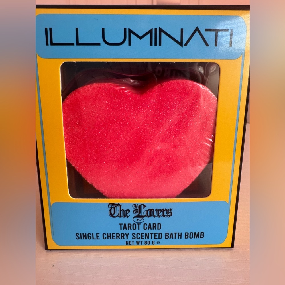 The lovers bath bomb. Single cherry scented bath bomb.